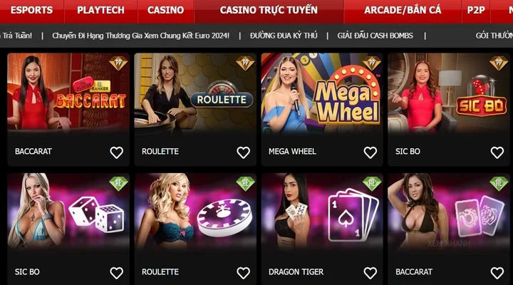 Liệt kê các đầu game casino 12bet nổi bật nhất