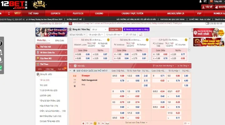 Một số ưu điểm đáng quan tâm của nhà cái trực tuyến 12bet